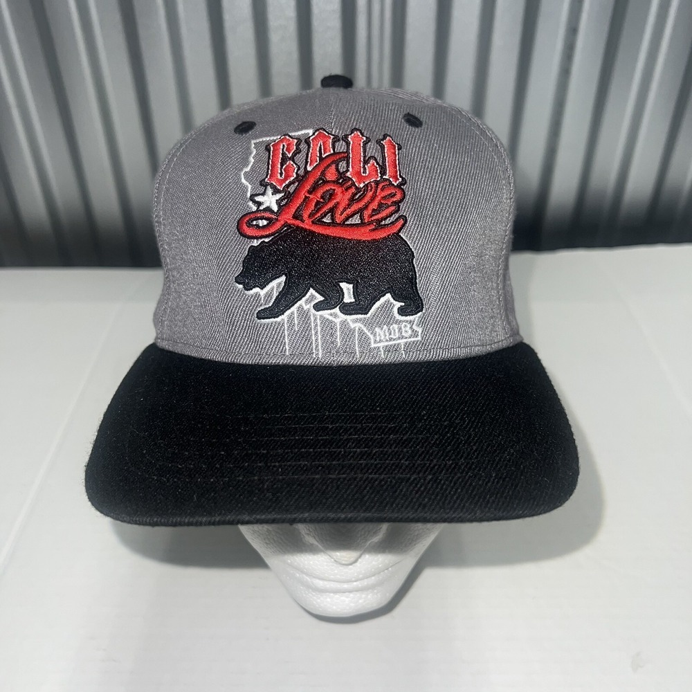 Love Cali Bear California Flat Bill Snapback Baseball Cap Hat, MOB Brand